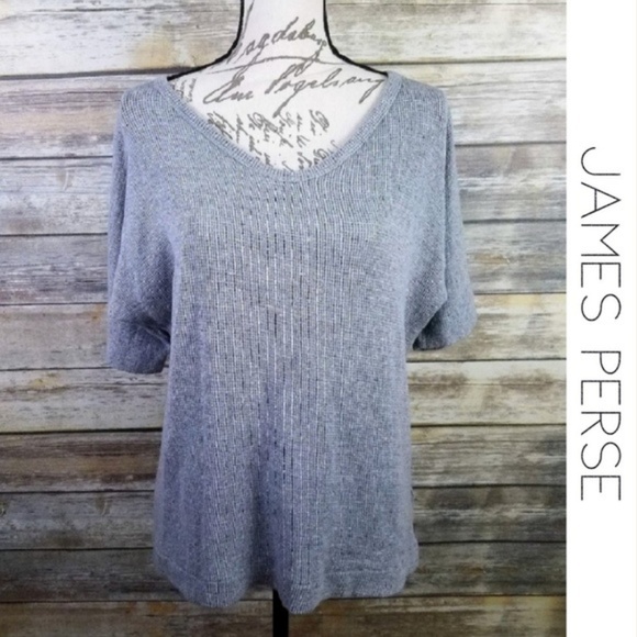 James Perse Tops - JAMES PERSE Wholy 3/4 Sleeve Waffle Knit Top NWT 1